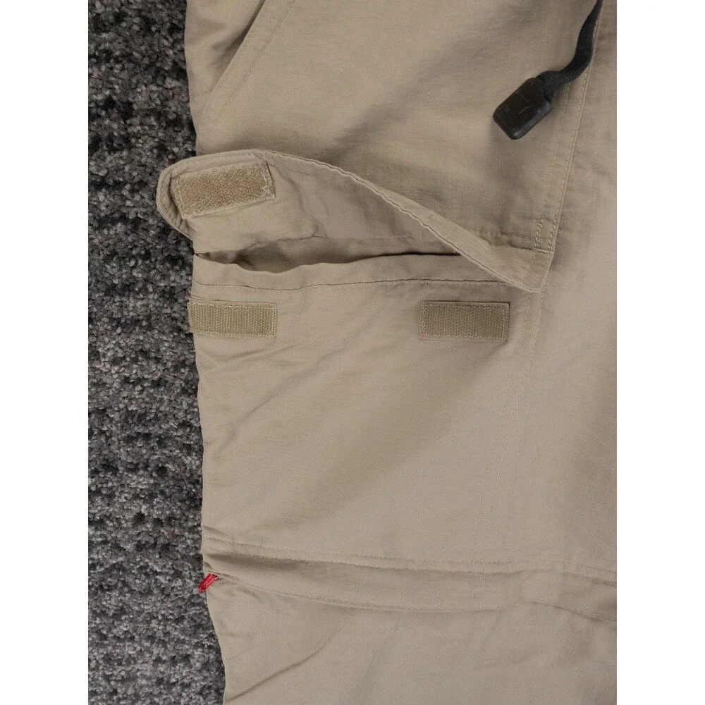 The North Face Convertible Cargo Pants Mens 2XL Beige Belted Flex Waist Gorpcore